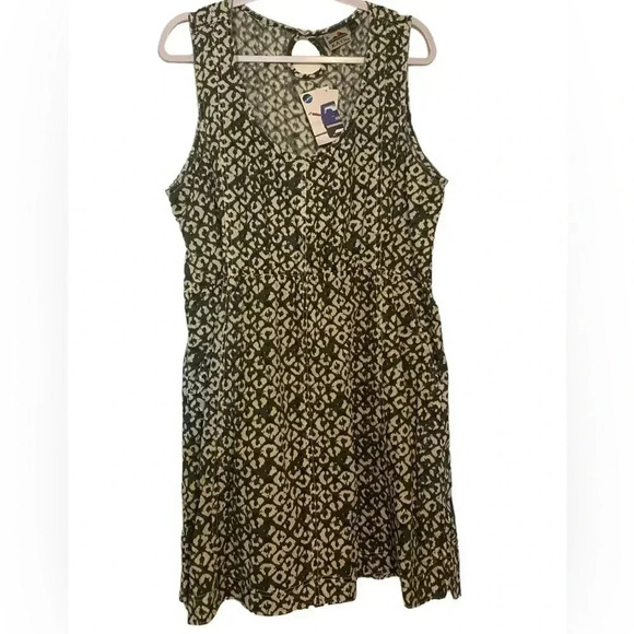 Kavu Dress green with cream and black detail - Picture 1 of 5